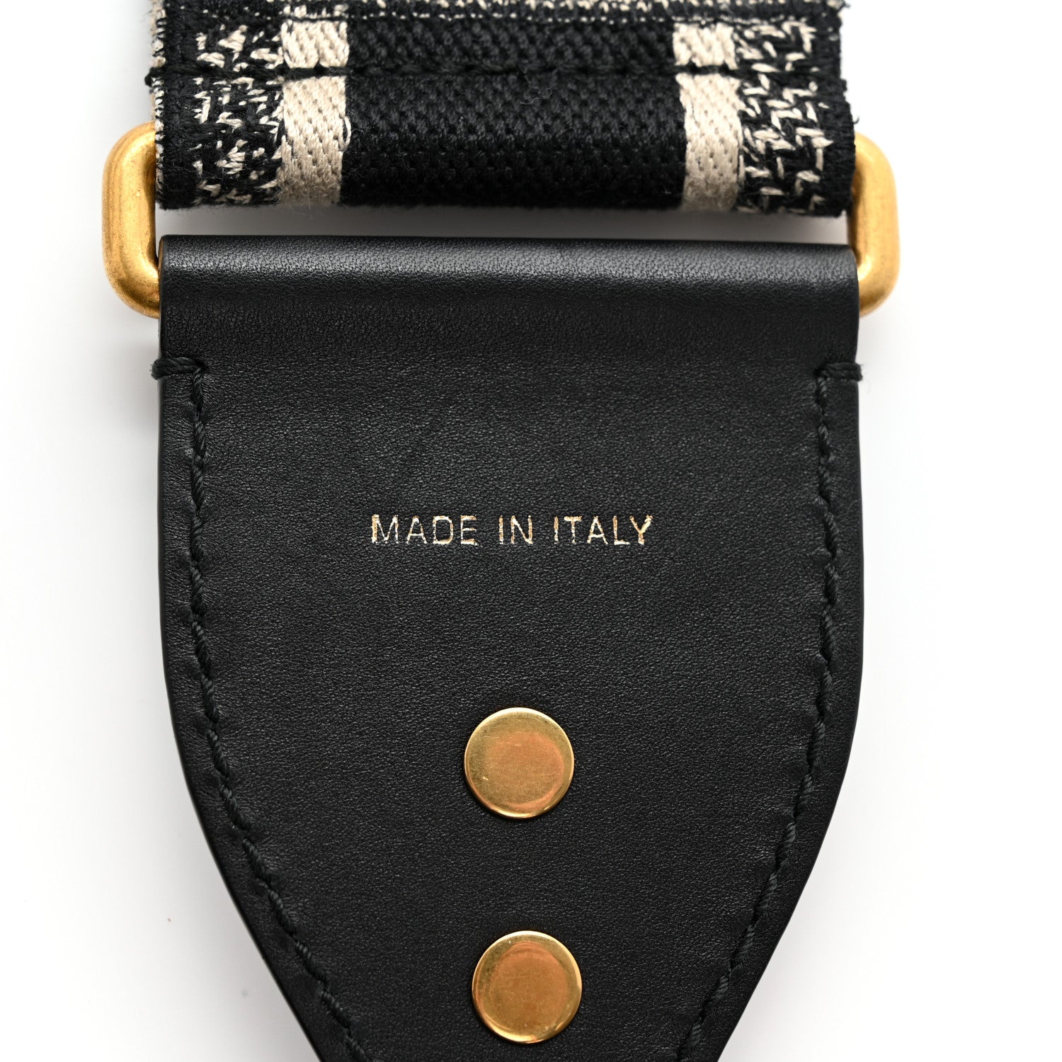 Christian Dior Canvas Embroidered Shoulder Strap Black 4 of 4