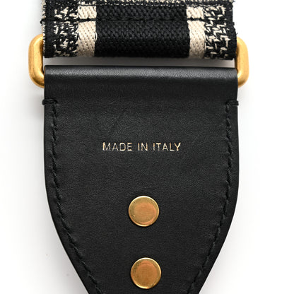Christian Dior Canvas Embroidered Shoulder Strap Black 4 of 4