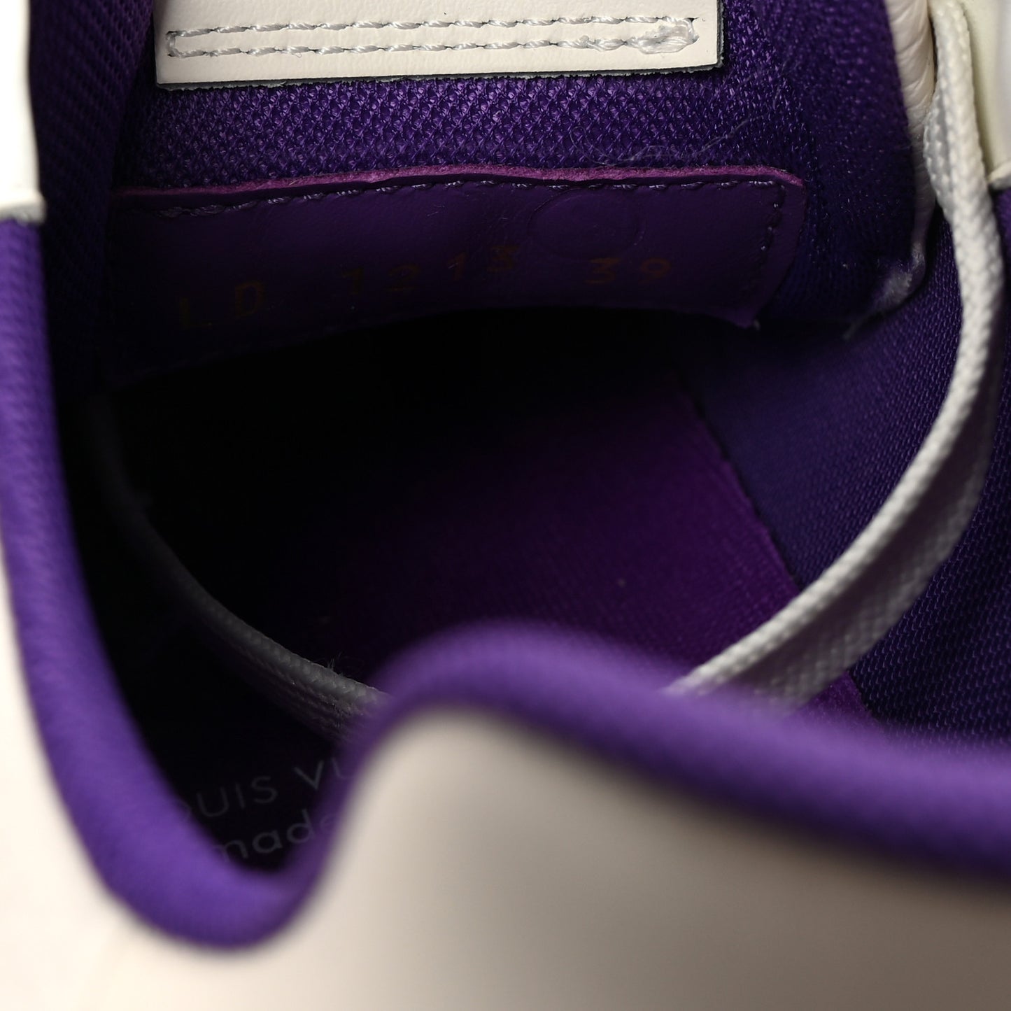 Calfskin Womens LV Trainer Sneakers 39 Purple