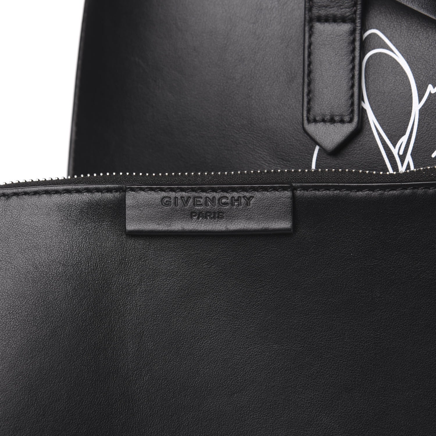 Givenchy Calfskin Bambi Print Medium Stargate Shopper Tote Black 12 of 12