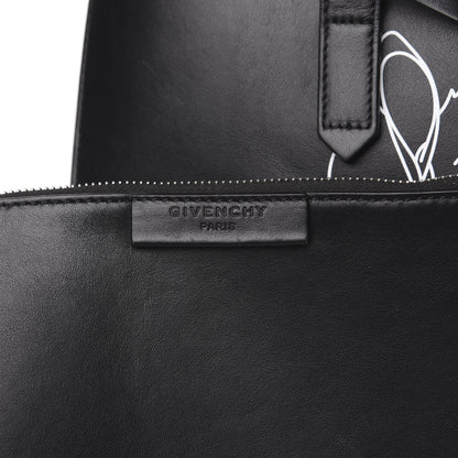 Givenchy Calfskin Bambi Print Medium Stargate Shopper Tote Black 12 of 12