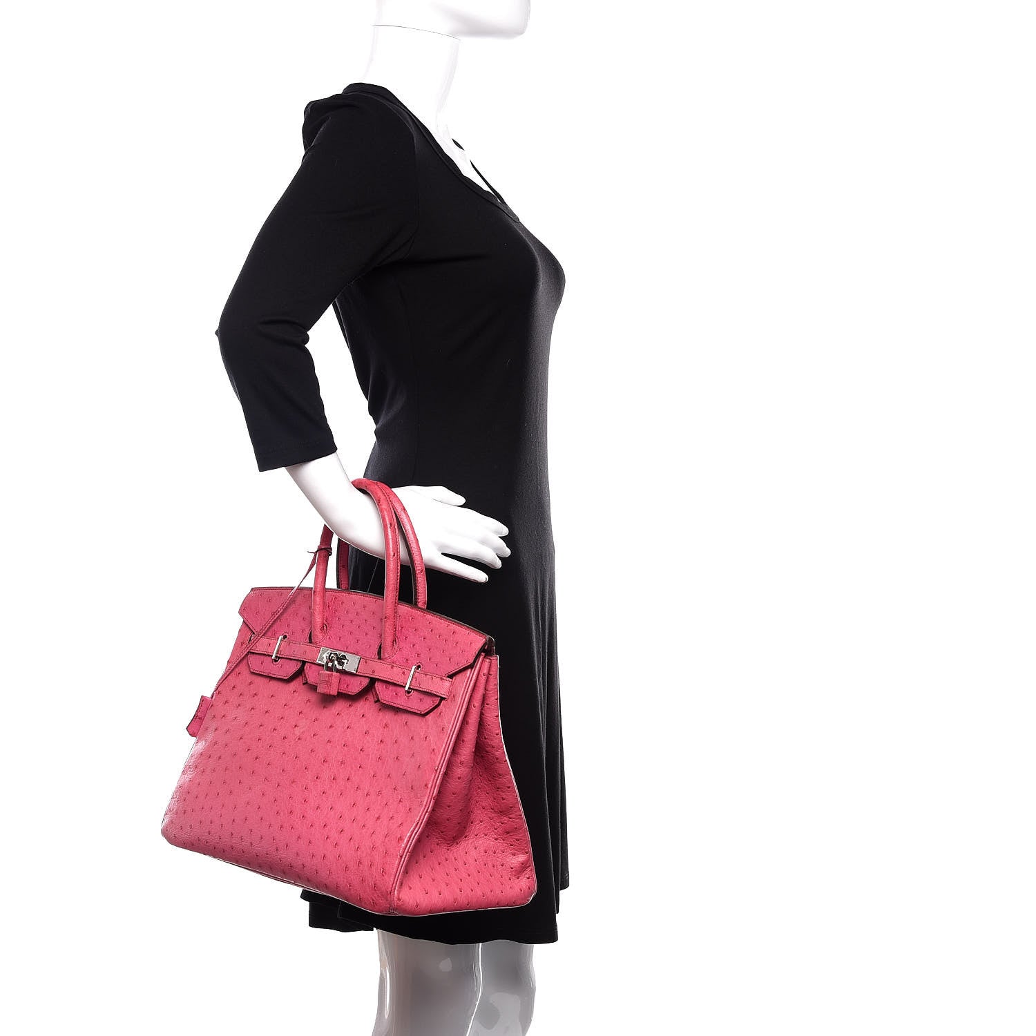 Hermes Ostrich Birkin 35 Fuchsia 2 of 36