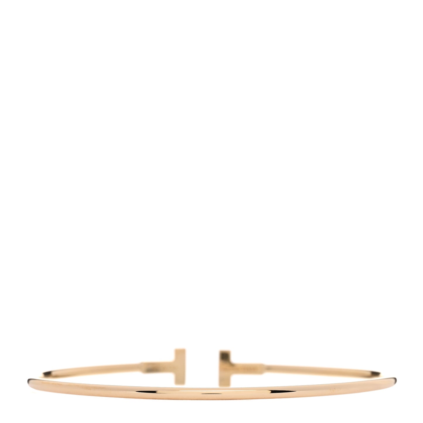 18K Yellow Gold Narrow T Wire Bracelet
