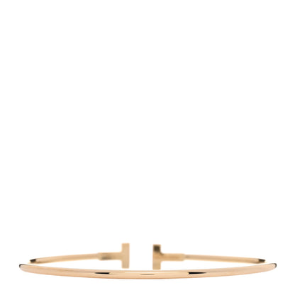 Tiffany 18K Yellow Gold Narrow T Wire Bracelet 2 of 4