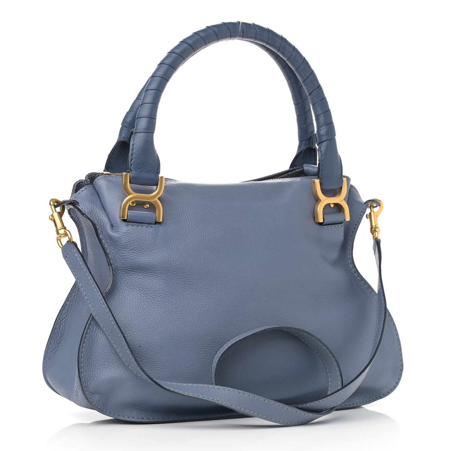 Calfskin Medium Marcie Satchel Street Blue