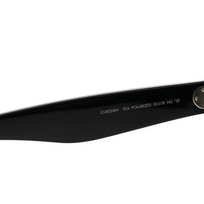 Celine Acetate Polarized Oversized Sunglasses CL4055IN Black 6 of 7