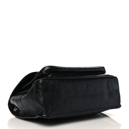 Saint Laurent Crinkled Calfskin Matelasse Monogram Medium Niki Chain Satchel Black 4 of 6