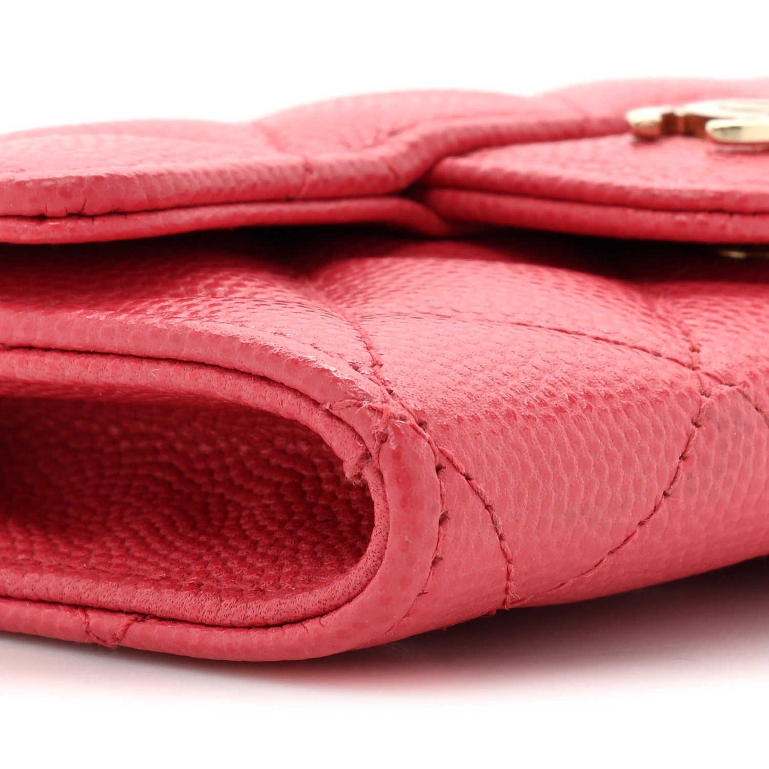 Chanel Caviar Quilted Flap Card Holder Pink 10 of 13