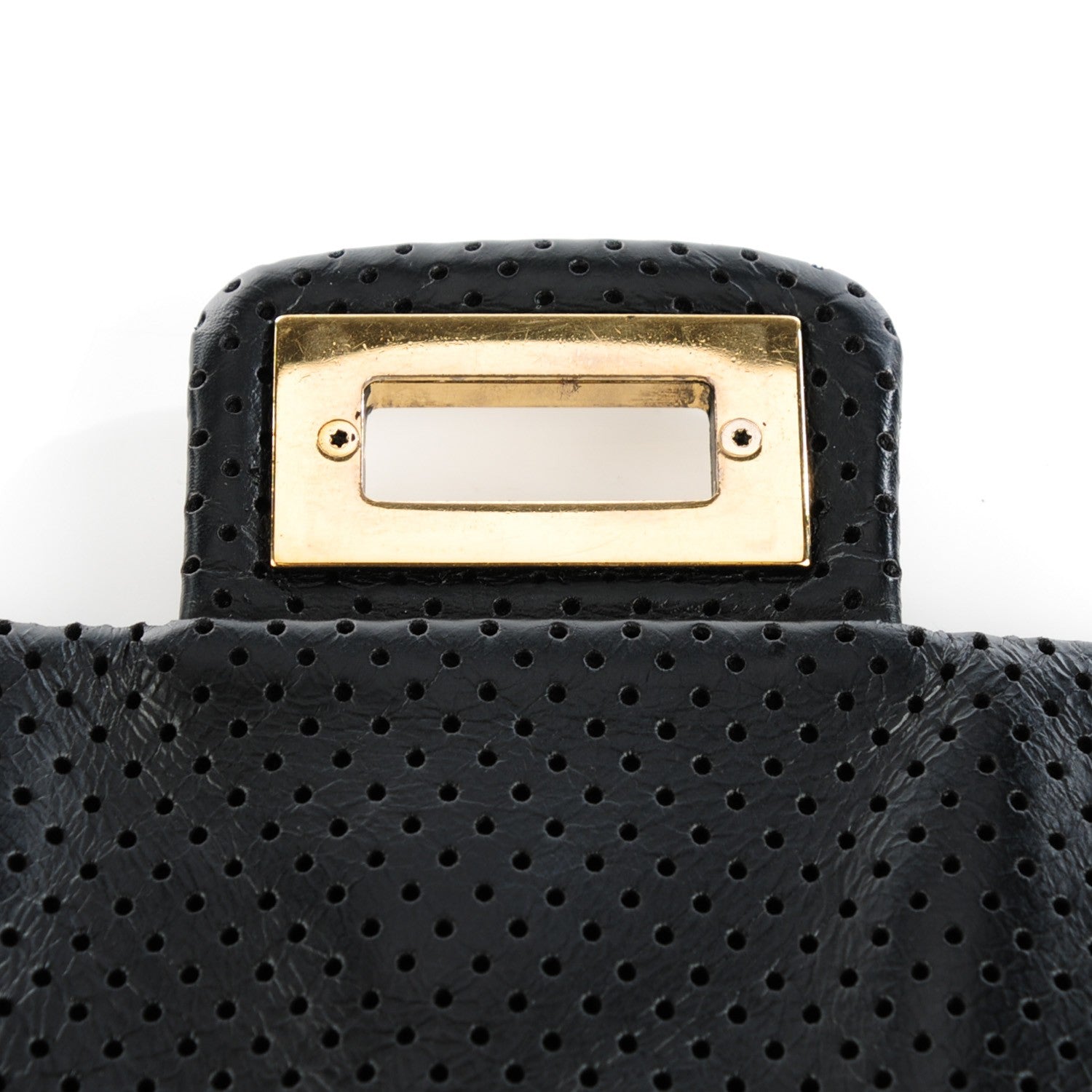 Chanel Calfskin Perforated Large Drill Flap Black 6 of 8