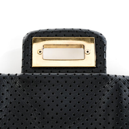 Chanel Calfskin Perforated Large Drill Flap Black 6 of 8