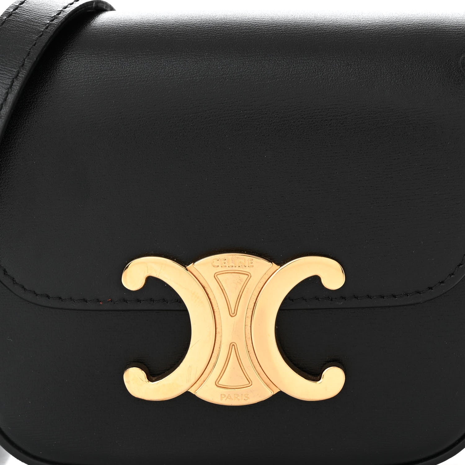Celine Shiny Calfskin Mini Triomphe Black 8 of 11