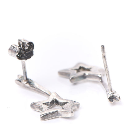 Chanel Metal Shooting Star Earrings Silver 3 of 5