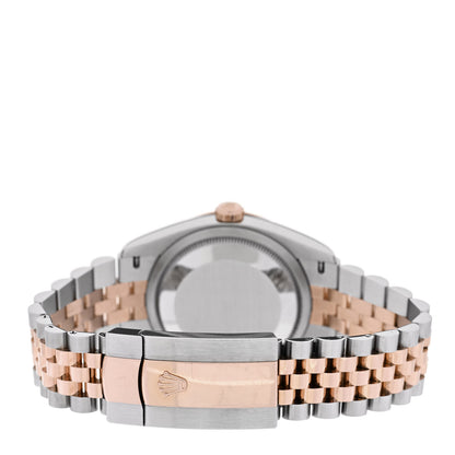 Rolex Stainless Steel 18K Everose Gold Diamond 36mm Oyster Perpetual Datejust Watch Slate Roman 126231 3 of 5