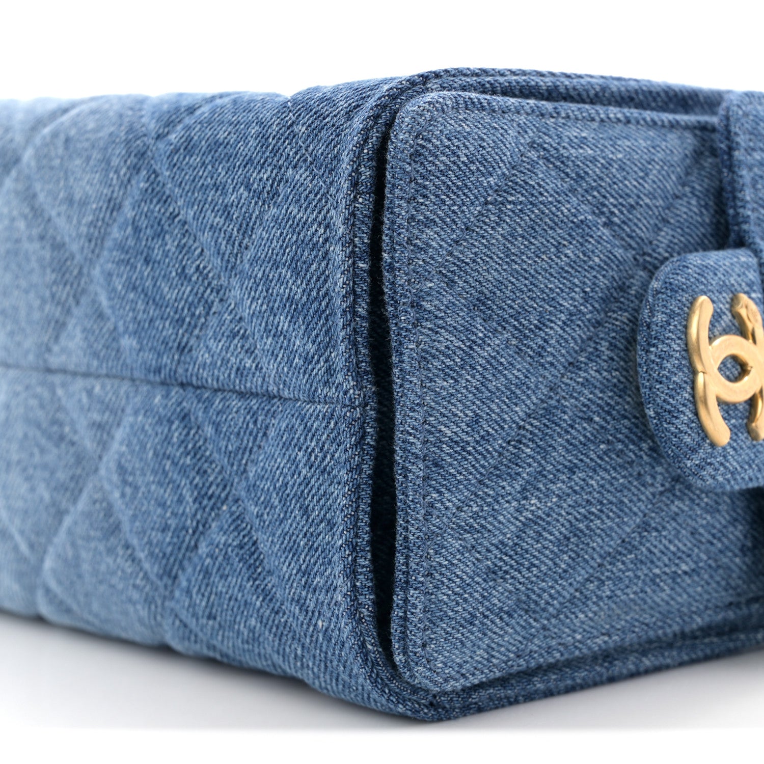 Chanel Washed Denim Quilted Mini Chanel 25 Handbag Blue 11 of 12