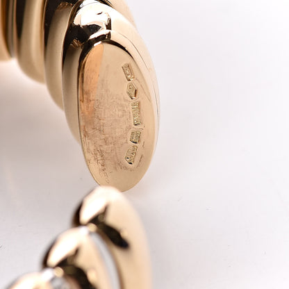 Bulgari Stainless Steel 18K Yellow Gold Wide Tubogas Bracelet 4 of 4