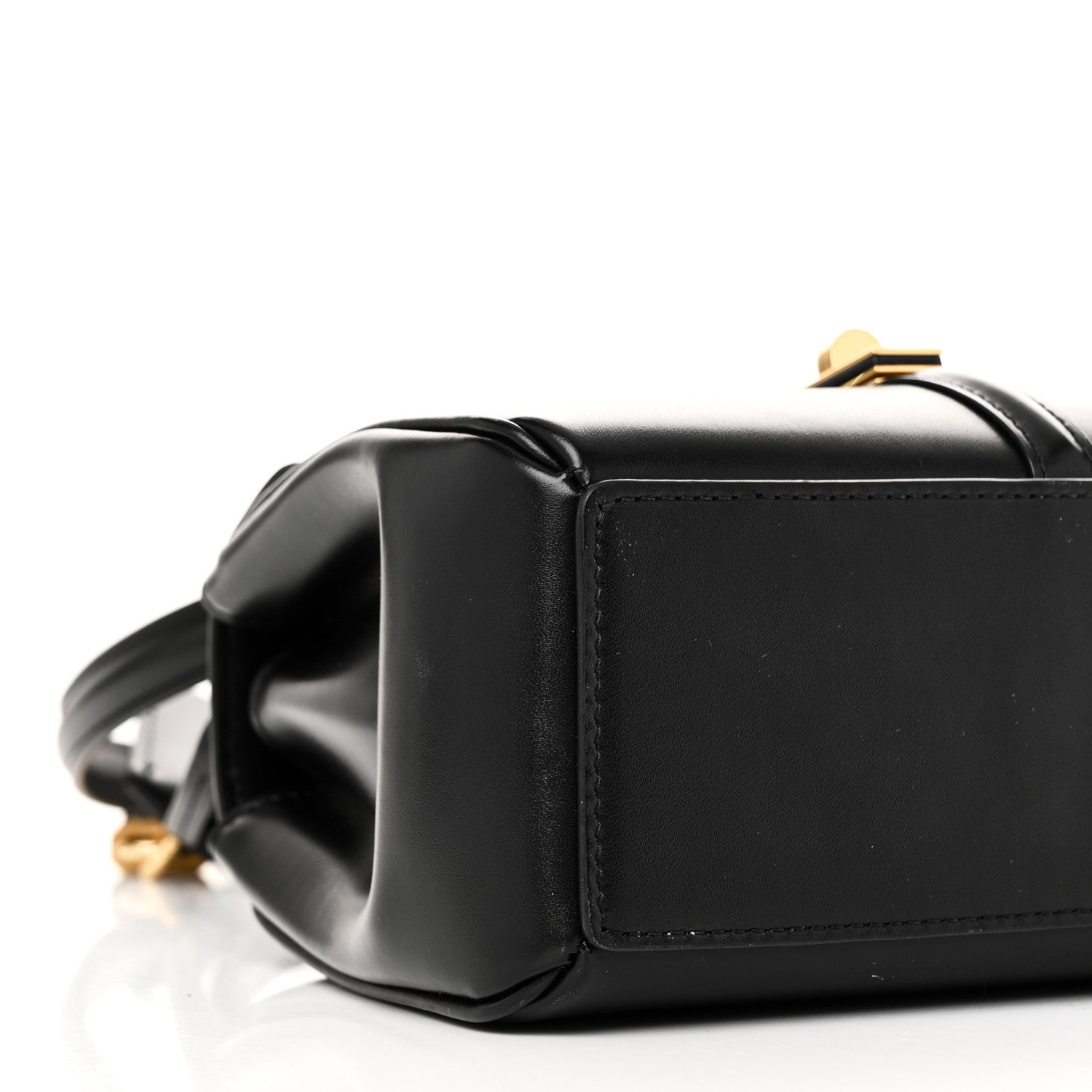 Celine Satinated Calfskin Mini 16 Top Handle Bag Black 10 of 11