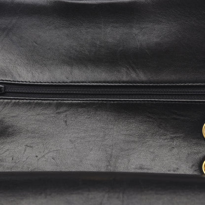 Chanel Lambskin Quilted Medium Double Flap Black 15 of 17