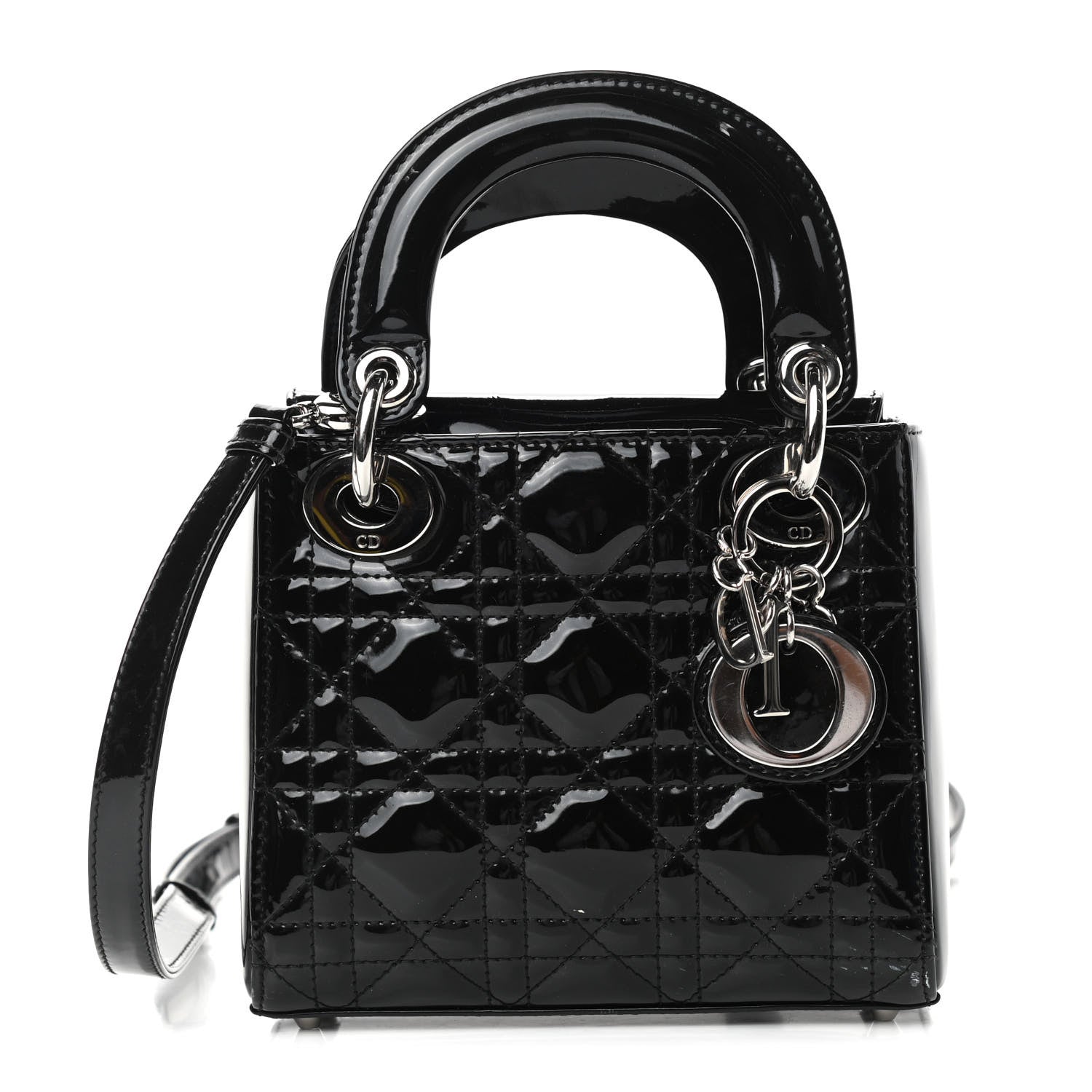 Christian Dior Patent Cannage Mini Lady Dior Black 1 of 9