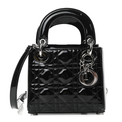 Christian Dior Patent Cannage Mini Lady Dior Black 1 of 9