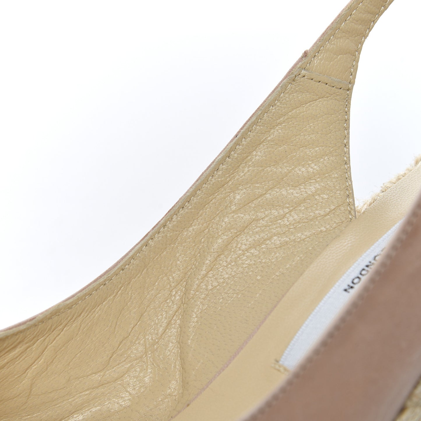 Nappa Polar Slingback Espadrille Wedges 39 Nude
