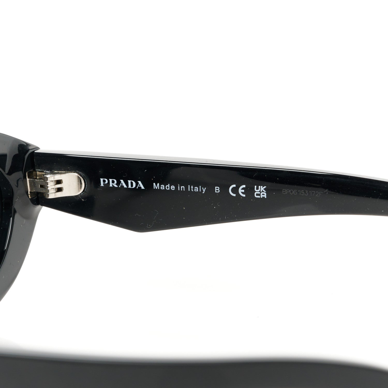 Prada Acetate Oval Sunglasses SPR 26Z Black 6 of 8
