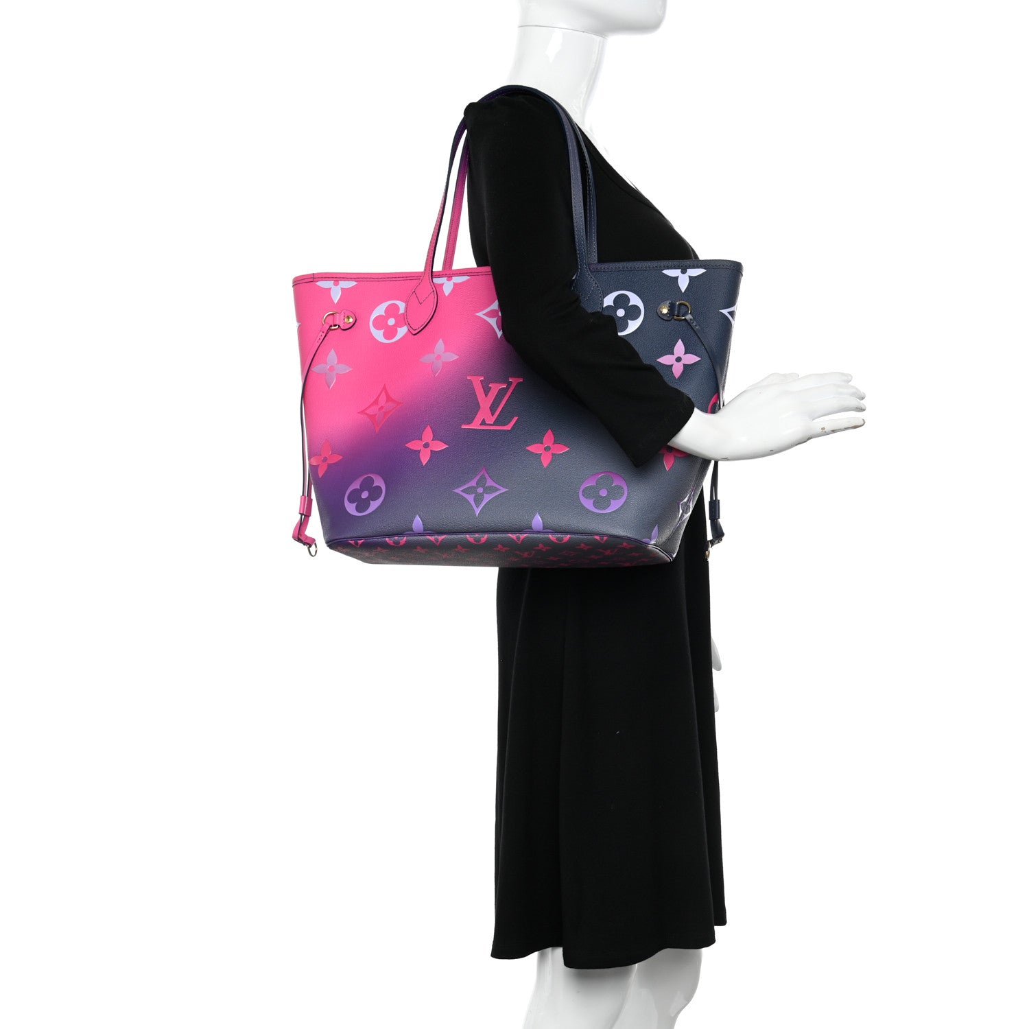 Louis Vuitton Monogram Giant Spring In The City Neverfull MM Midnight Fuchsia 2 of 10