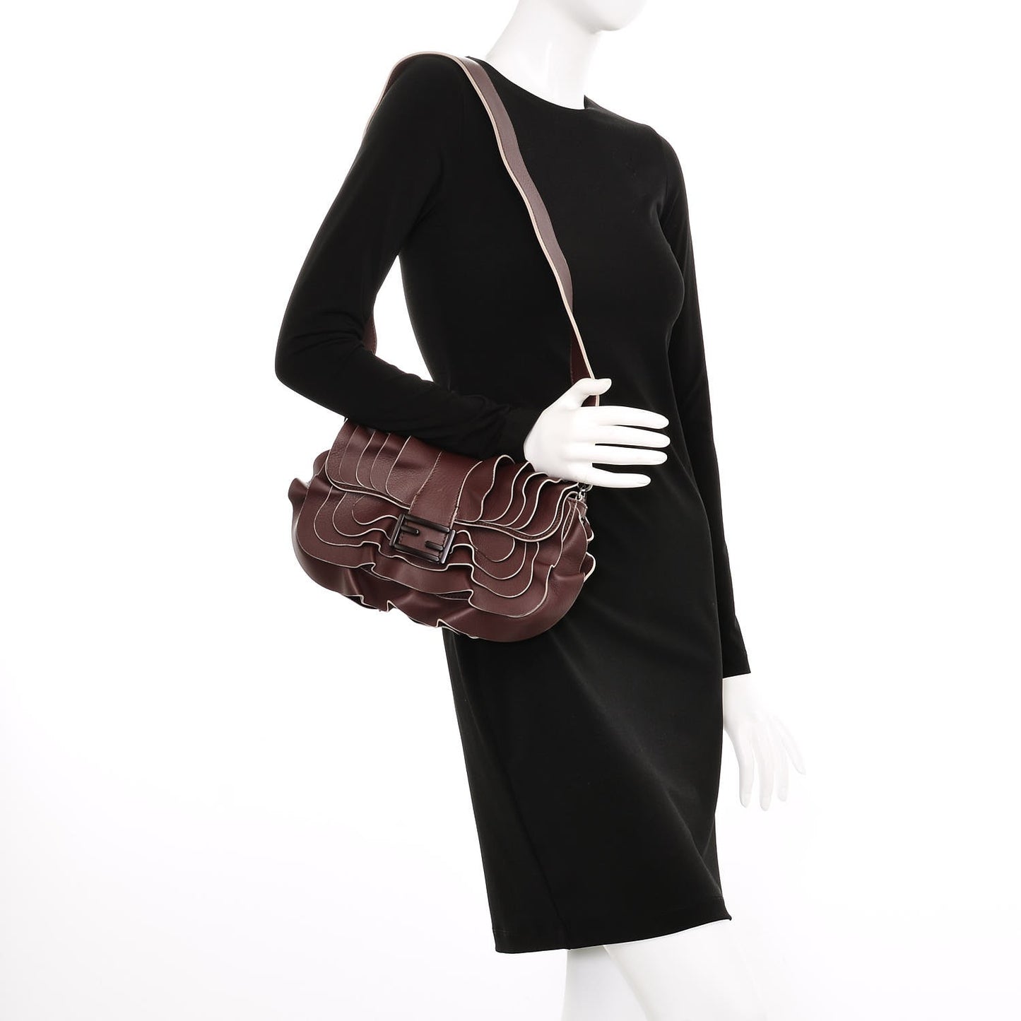 Vitello Seta Multi Waves Baguette Bordeaux