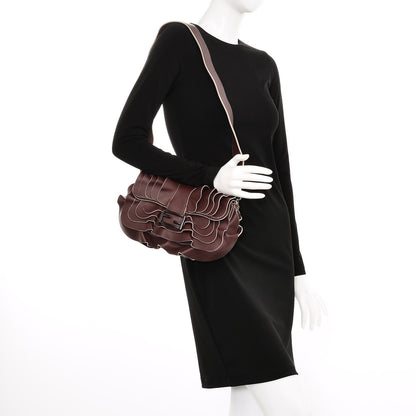 Fendi Vitello Seta Multi Waves Baguette Bordeaux 2 of 6