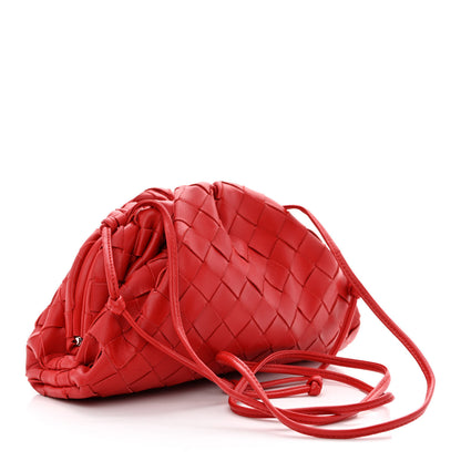 Bottega Veneta Nappa Intrecciato The Mini Pouch Bright Red 3 of 10