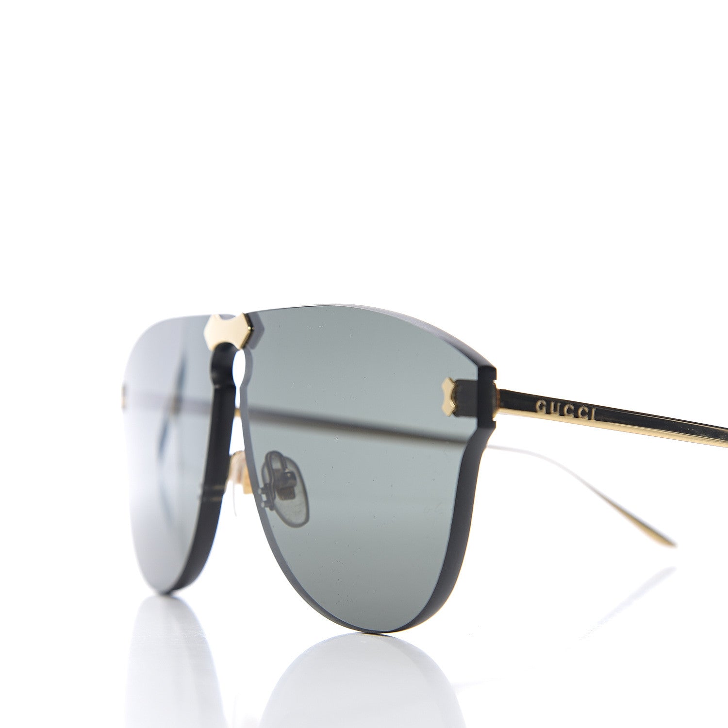Gucci Rimless Sunglasses GG0354S Gold 7 of 8