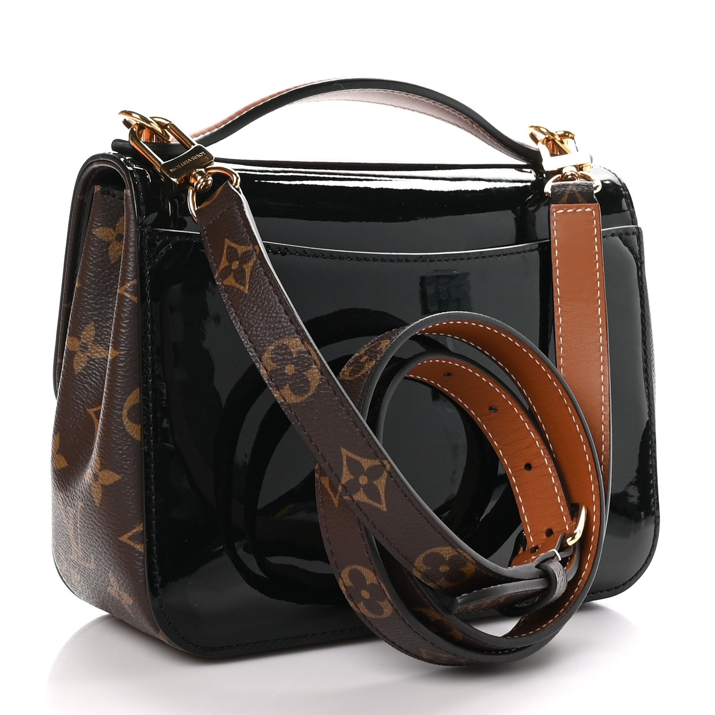 Patent Calfskin Monogram Cherrywood BB Black