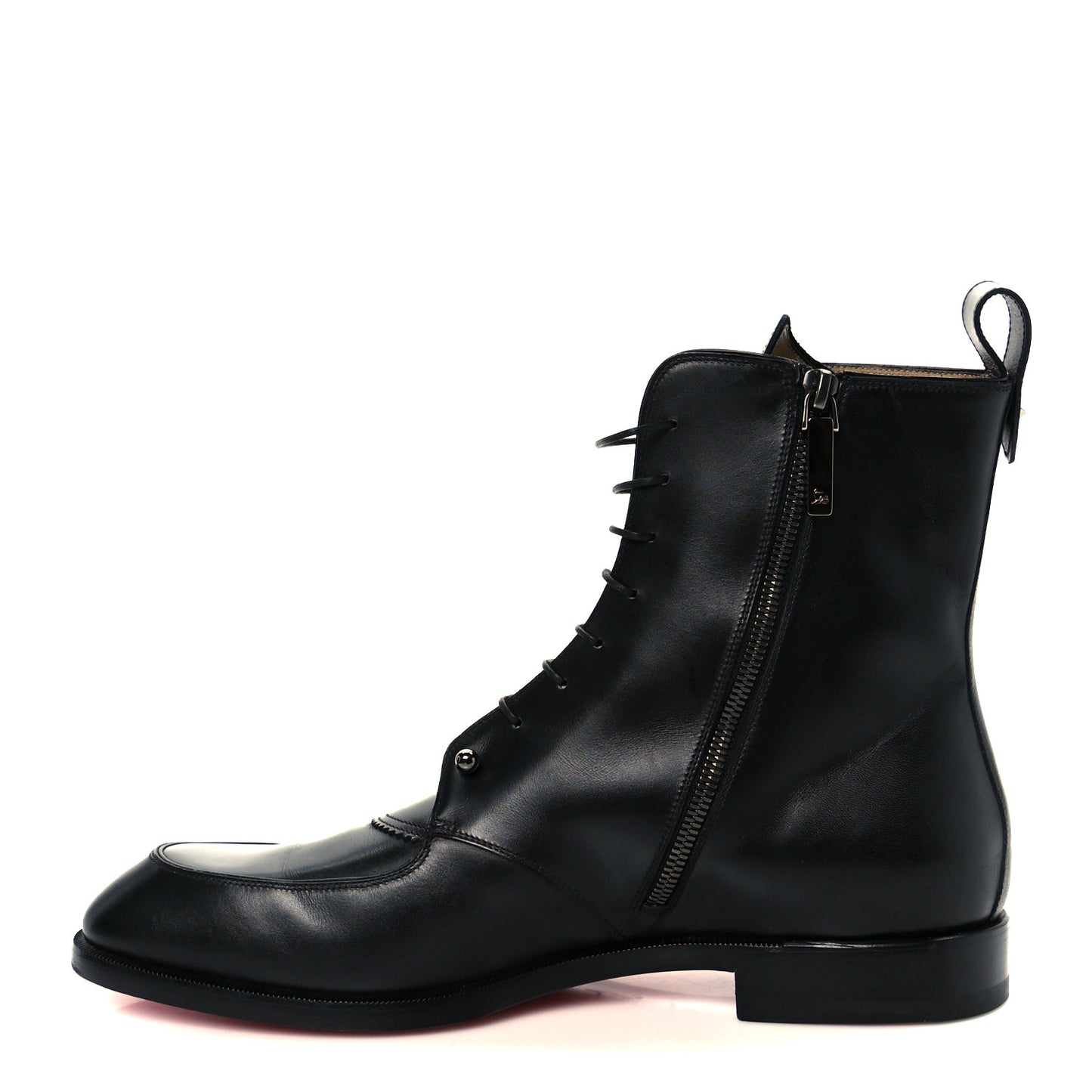 Patine Calfskin Mens Ajmone Flat Boots 43 Black