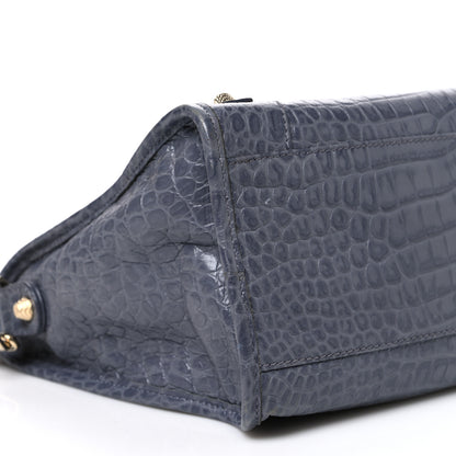 Balenciaga Calfskin Crocodile Embossed Giant 12 Gold Hardware City Gris Beton 10 of 12