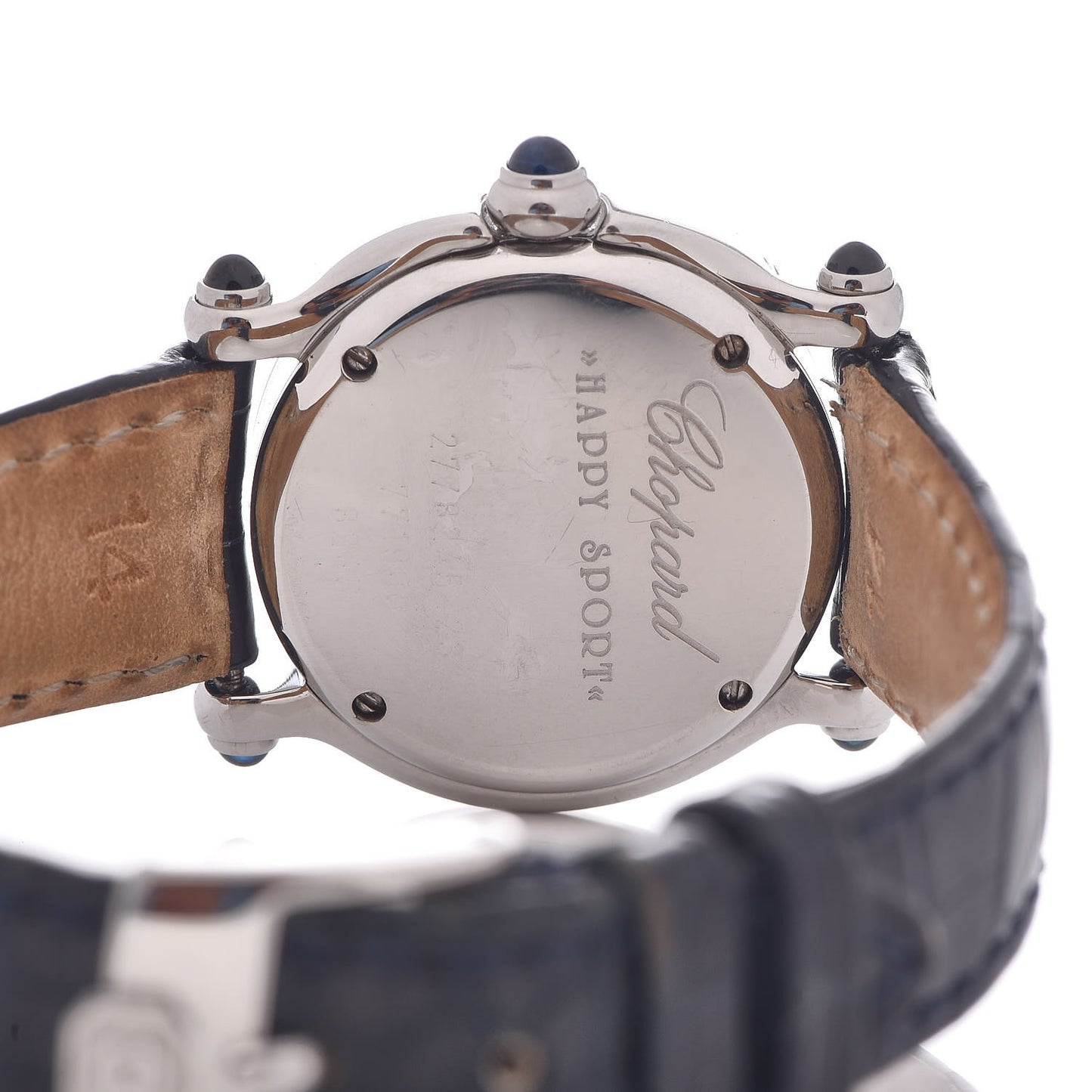 Stainless Steel Alligator Diamond 26mm Happy Sport Moon Star Quartz Watch Black