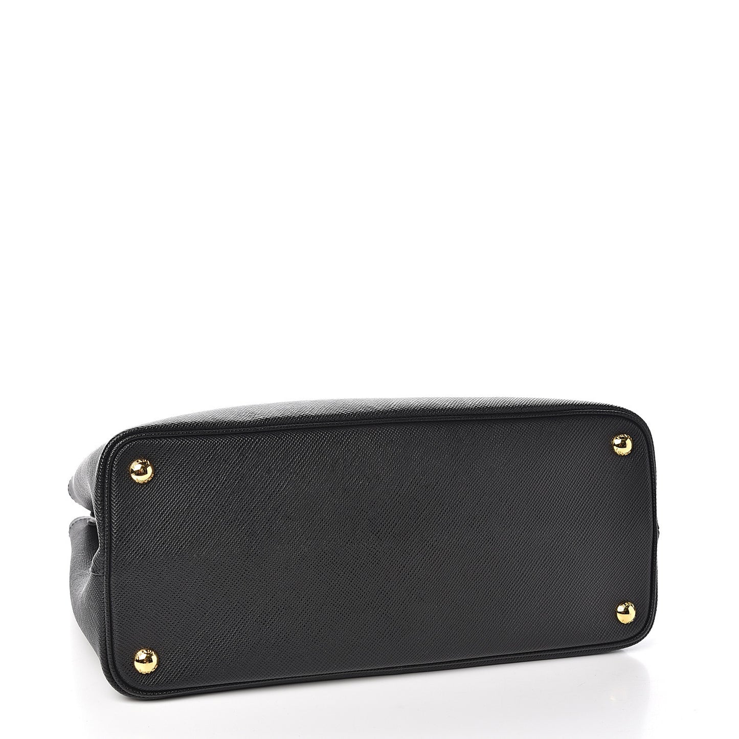 Saffiano Cuir Medium Double Bag Black Fuoco