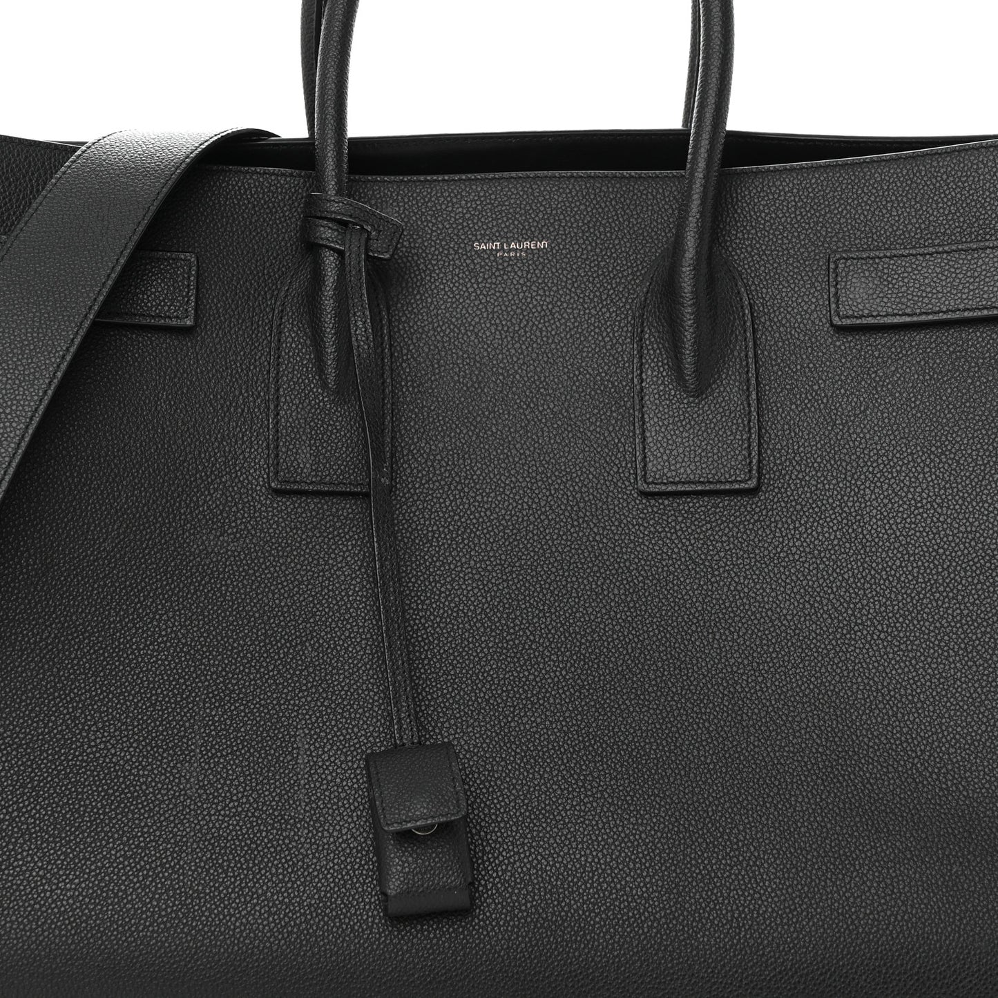 Grained Calfskin Large Sac De Jour Carryall Black
