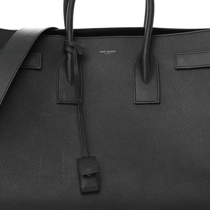 Saint Laurent Grained Calfskin Large Sac De Jour Carryall Black 8 of 16