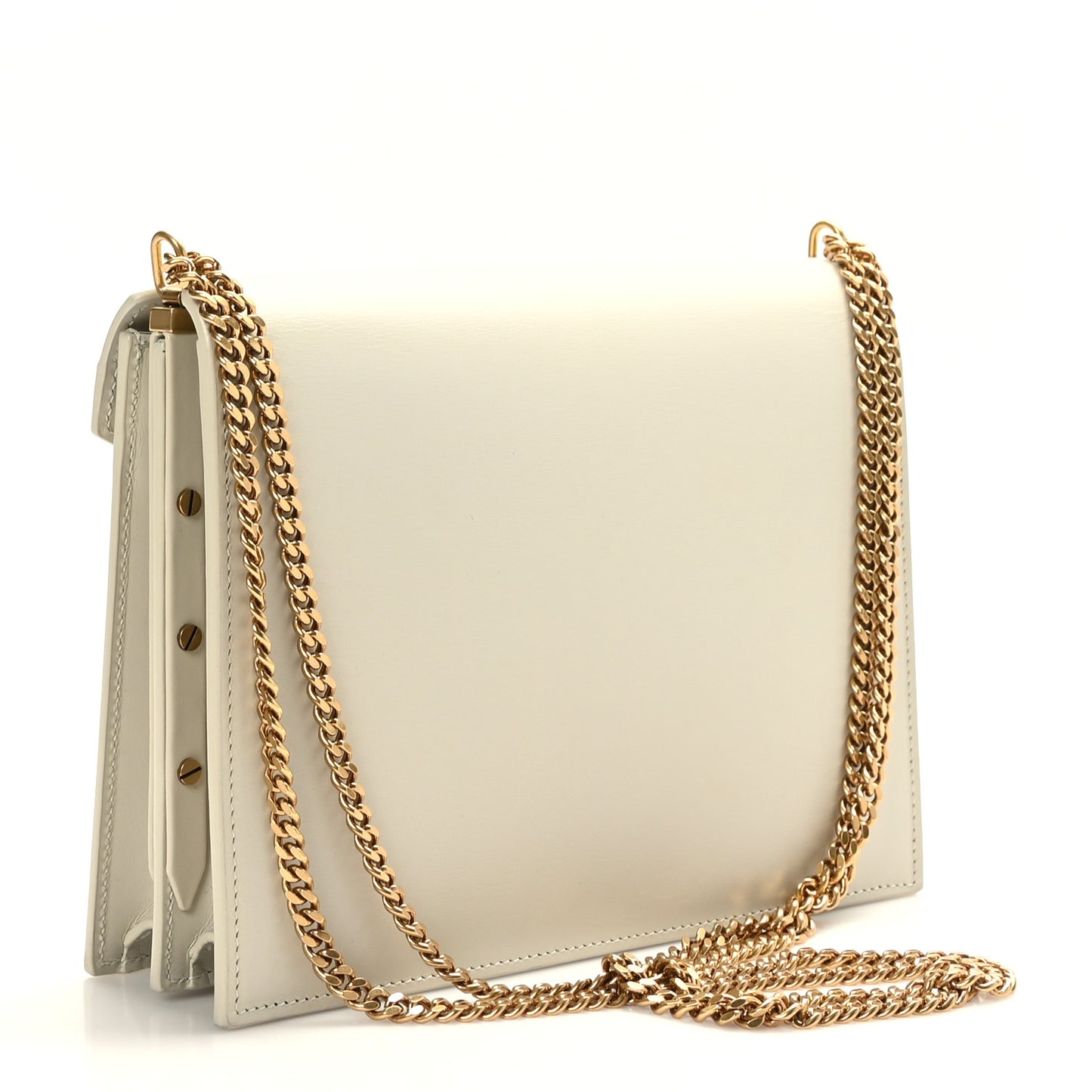 Smooth Calfskin Monogram Cassandra Clasp Bag Crema Soft