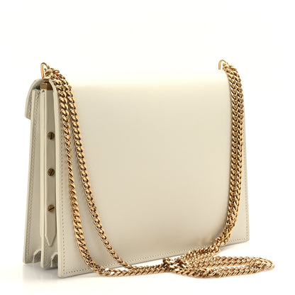 Saint Laurent Smooth Calfskin Monogram Cassandra Clasp Bag Crema Soft 3 of 11