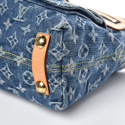 Louis Vuitton Monogram Denim Baggy PM Blue 9 of 13