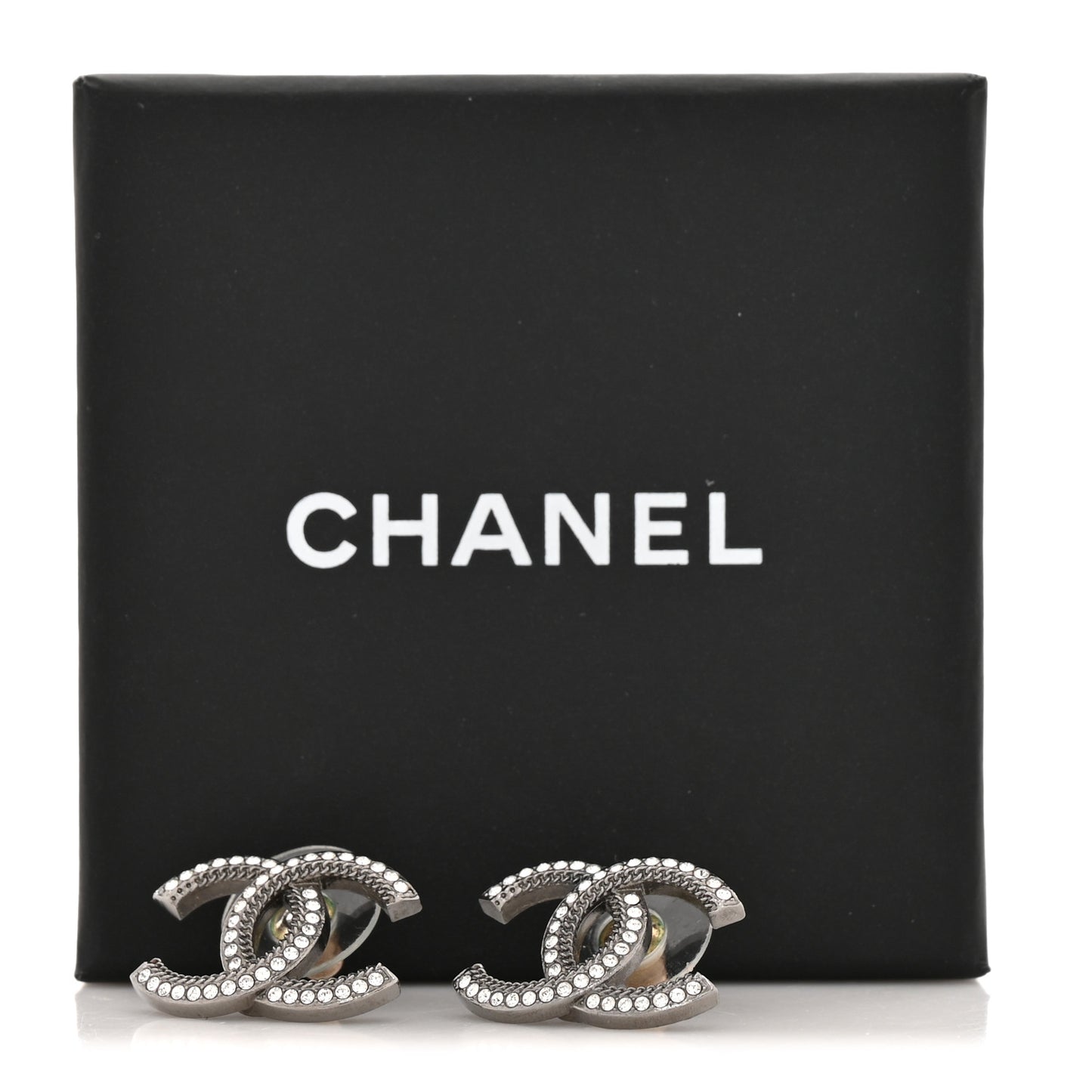 Ruthenium Crystal CC Earrings