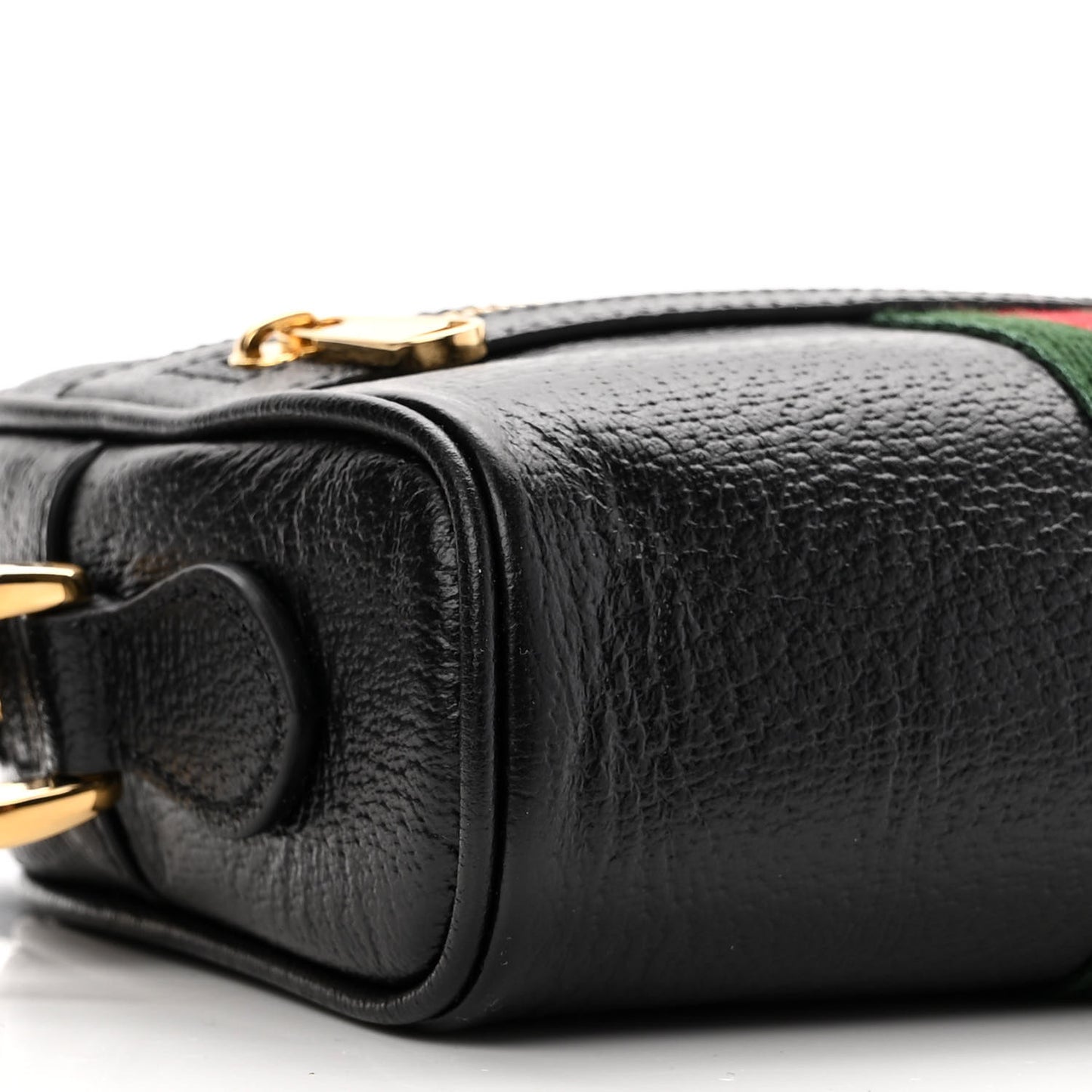 Calfskin Web Mini Ophidia Shoulder Bag Black