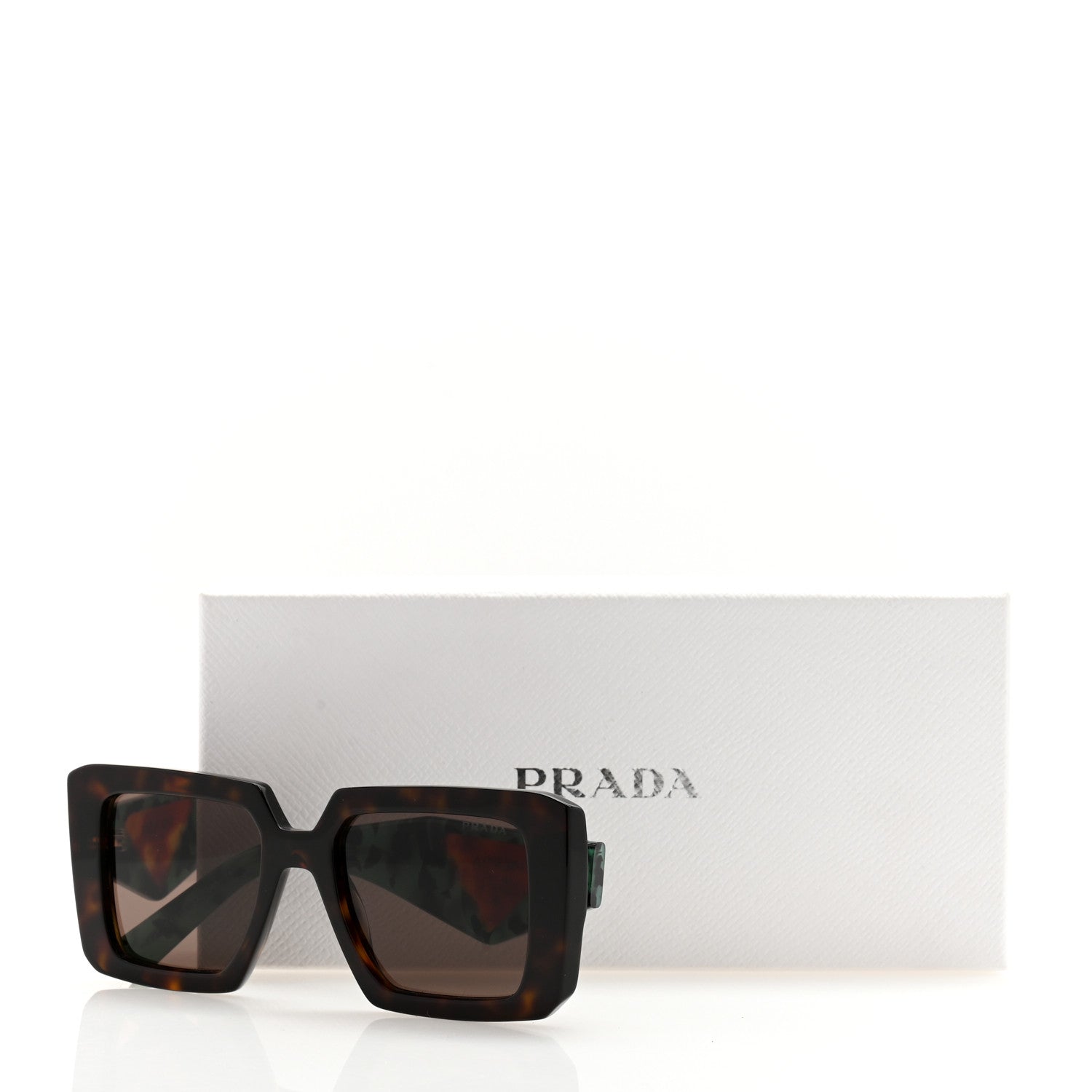 Prada Acetate Symbole Sunglasses SPR 23Y Red Tortoise 8 of 8