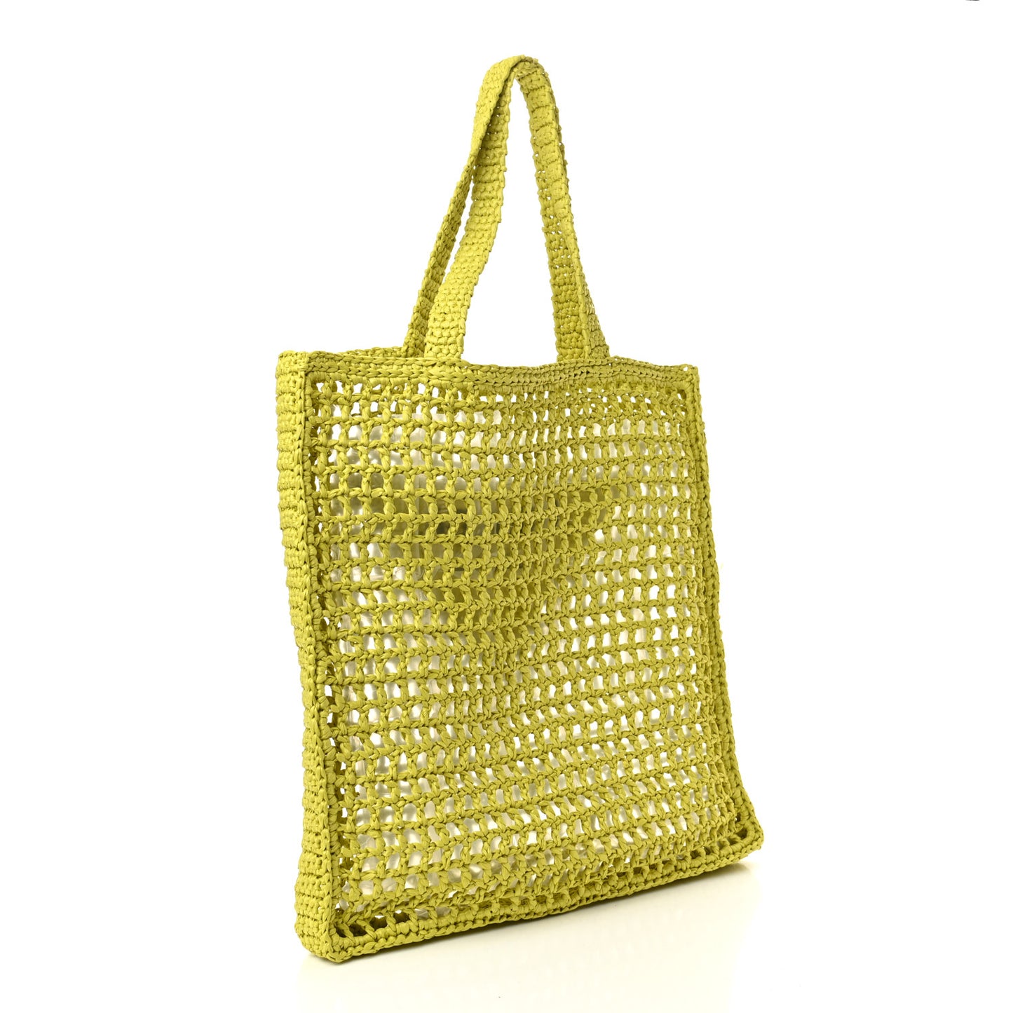 Yarn Raffia Effect Crochet Logo Embroidered Tote Bag Cedro