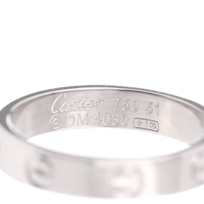 Cartier 18K White Gold 3.5mm LOVE Wedding Band Ring 51 5.75 4 of 4