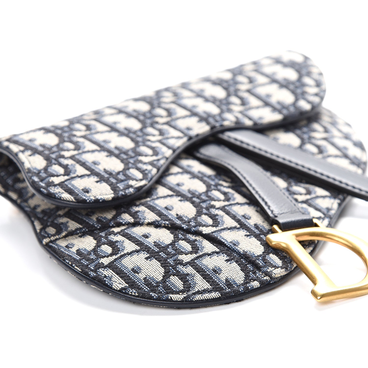 Christian Dior Oblique Saddle Belt Bag Blue 4 of 10