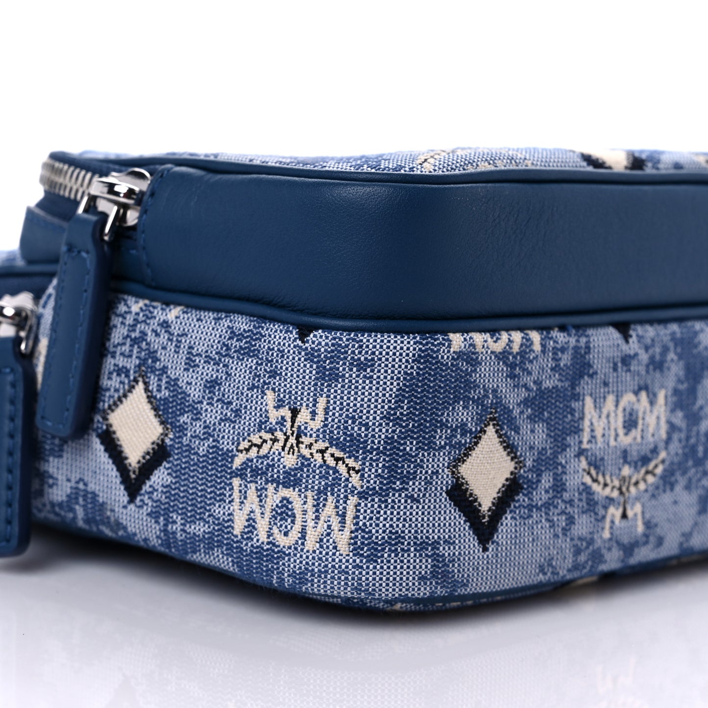 Vintage Jacquard Monogram Small Aren Crossbody Blue