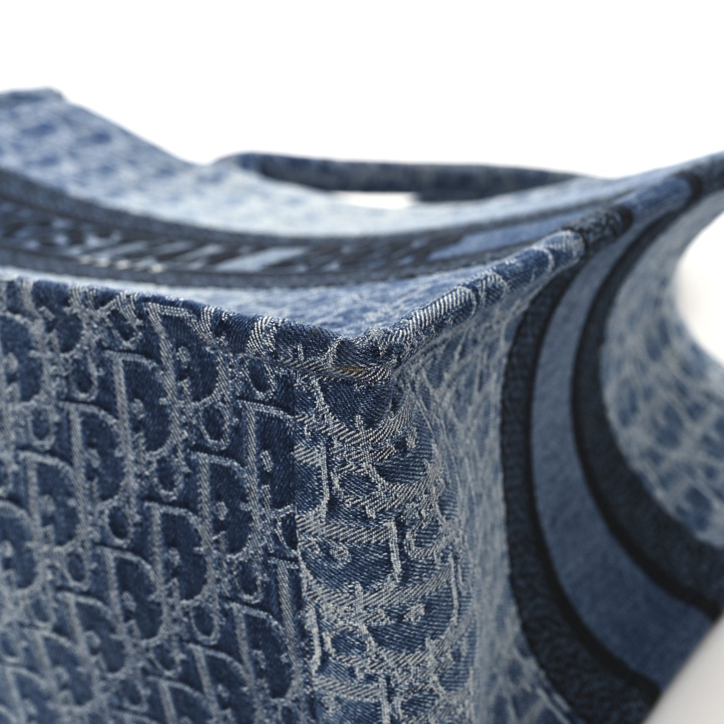 Oblique Denim Medium Book Tote Blue