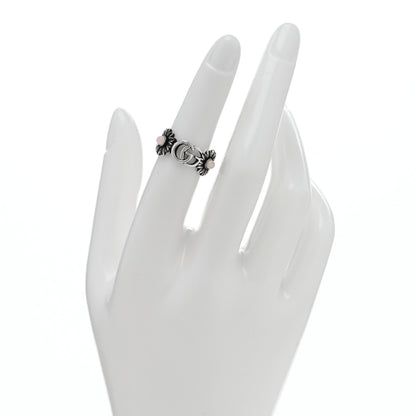 Gucci Sterling Silver Mother of Pearl Double G Marmont Flower Ring 52 6 2 of 4
