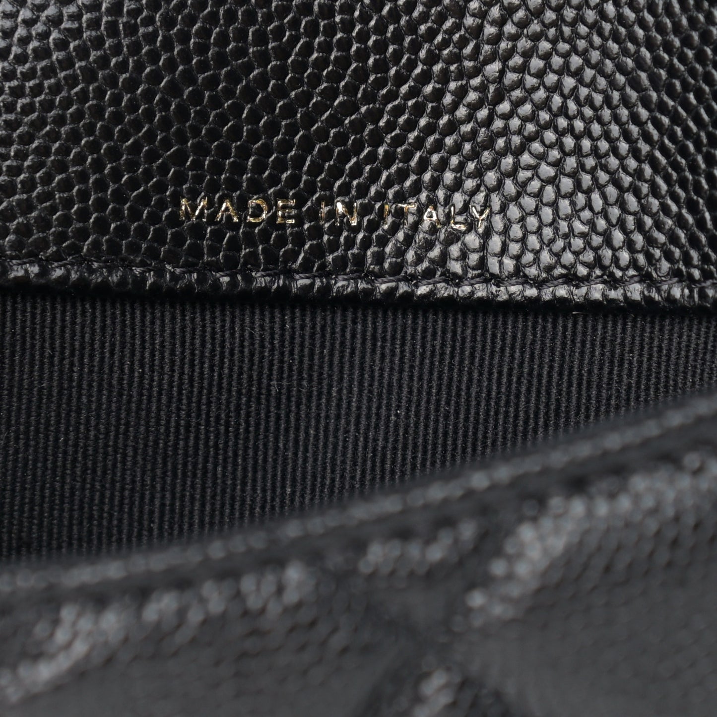 Caviar Fabric Quilted Foldable Tote With Chain Black Multicolor
